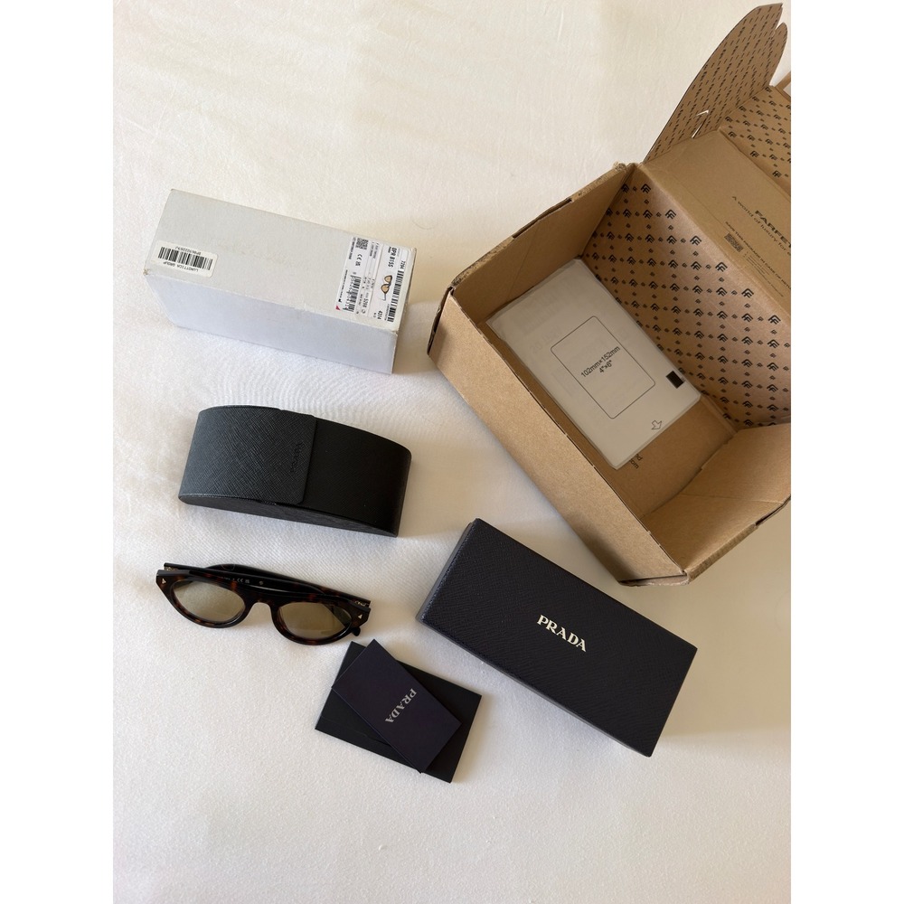 Prada 0PR B15S Symbole Sunglasses Root Tortoise Light Brown Lens 51mm